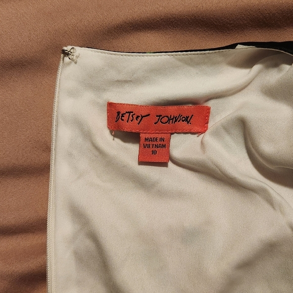 Betsey Johnson Black and Pink Floral Faux Wrap Maxi Dress - Picture 5 of 9